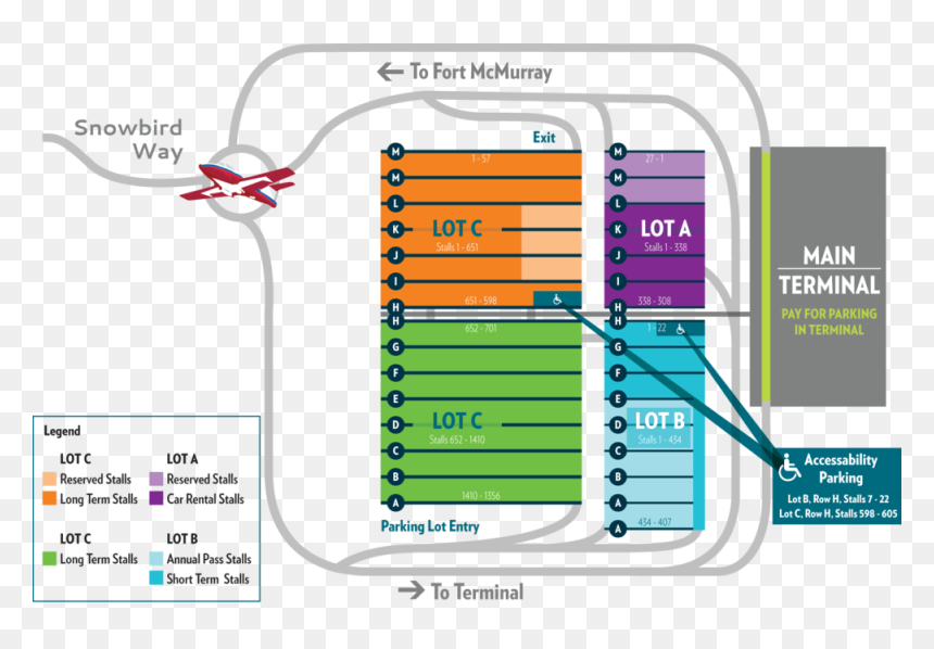 Ymm Parkingmap Master2 - Fort Mcmurray Airport Map, HD Png Download - airport png