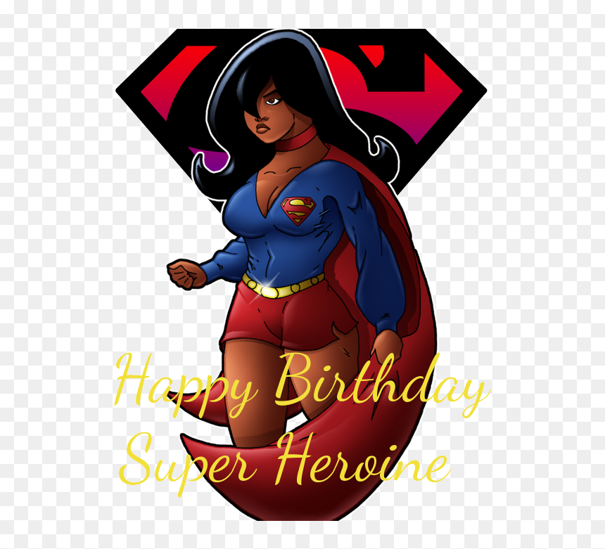 Happy Birthday Super Heroine - Black Supergirl, HD Png Download - heroine png