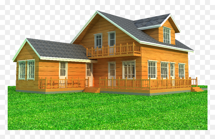 Wooden House Picture - Living Room, HD Png Download - wooden house png
