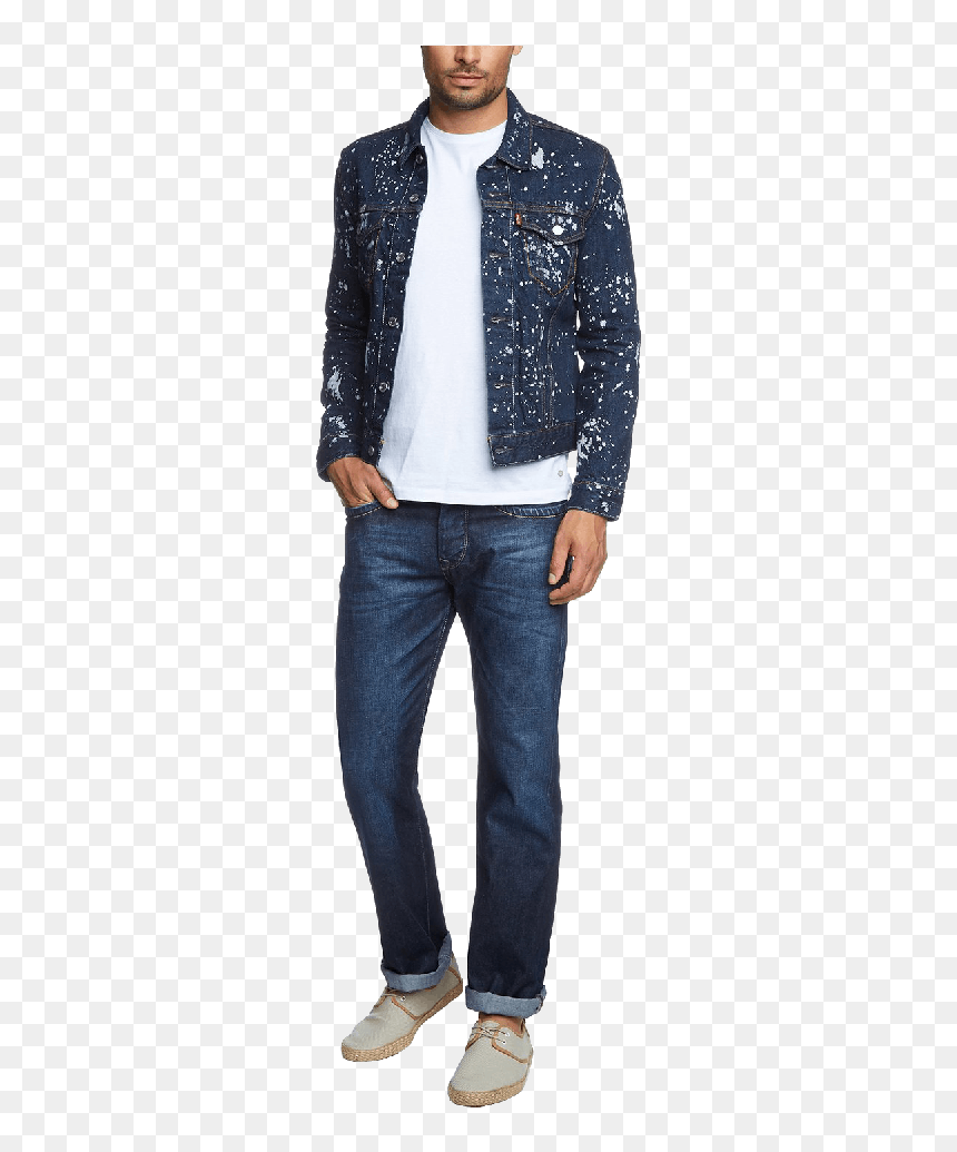 Levis Mens Slim Trucker Jacket 05 - Bv3034 677, HD Png Download - men fashion model png