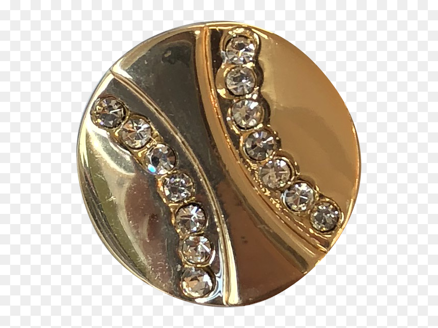 Golden Disc With Rhinestone Curves Diy - Ring, HD Png Download - golden ring png