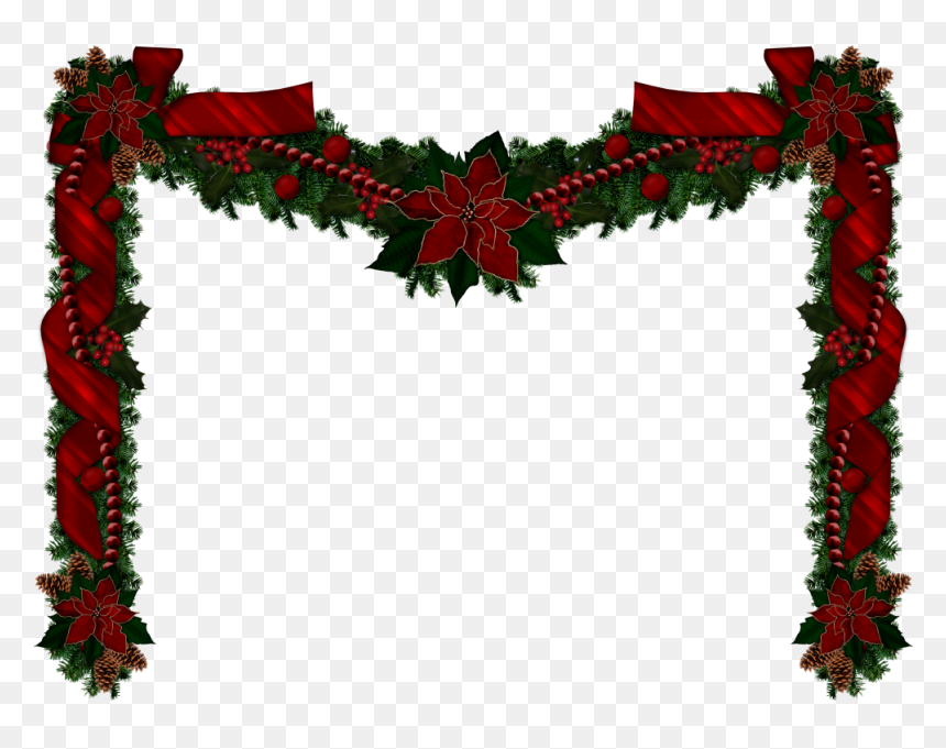 Christmas Garlands, Christmas Clipart, Rustic Christmas, - Christmas Garland Clipart Transparent, HD Png Download - garlands png