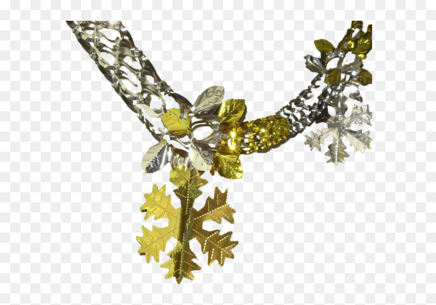 Foil Garlands Christmas Hanging Decorations Snowflakes - Necklace, HD Png Download - garlands png