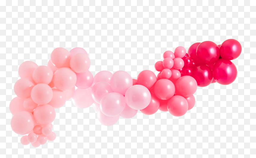 Blank - Ombre Pink Balloon Garland, HD Png Download - garlands png