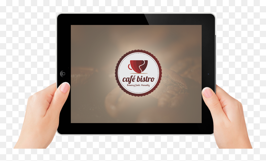 Img/cafe Bistro/portfolio Cafe Bistro Tab - Hands Holding Ipad Png, Transparent Png - tab png images