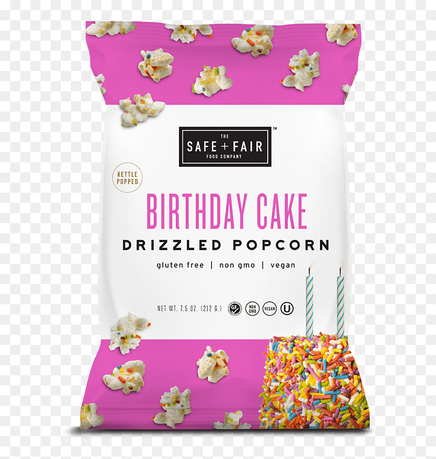 Birthday Cake Drizzled Popcorn - Petal, HD Png Download - first birthday cake png