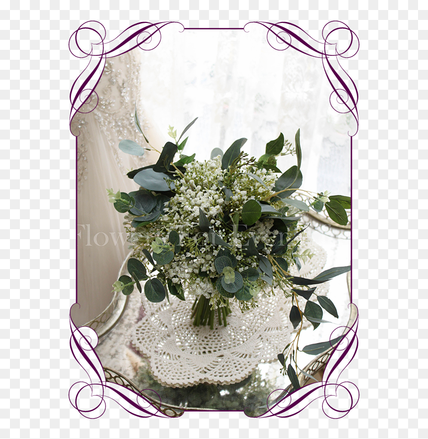 Hire These Fake Garlands From Silk Artificial Baby"s - Baby Breath Gum Leaf Bouquets, HD Png Download - garlands png