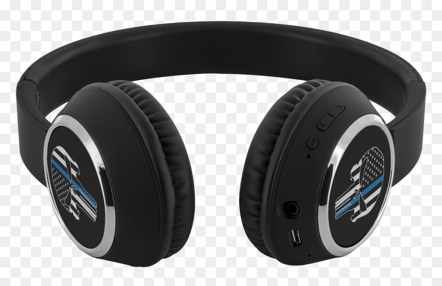 Headphones, HD Png Download - blue skull png