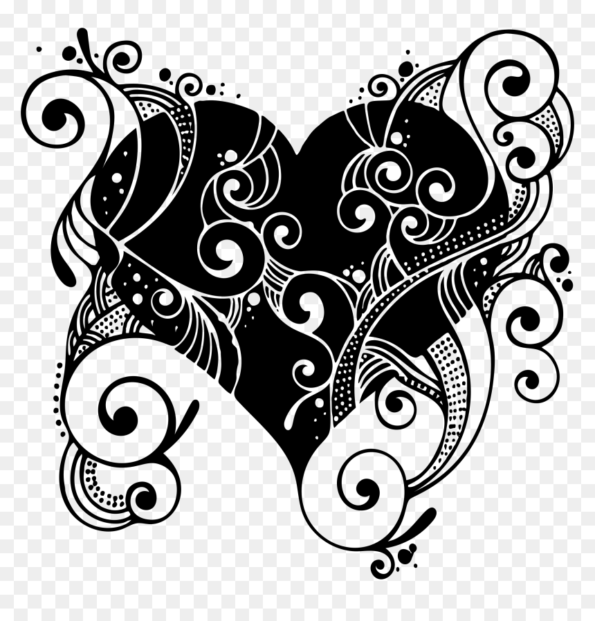 Decorative Or Ornamental Art, HD Png Download - fancy heart png