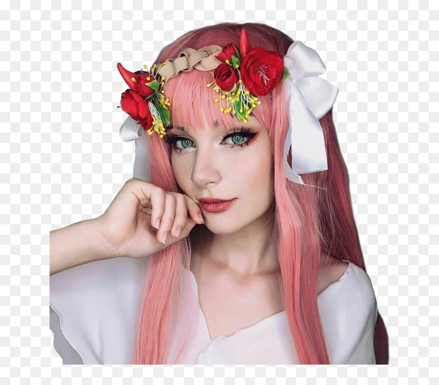 Zero Two Flower Headband, HD Png Download - red flower crown png