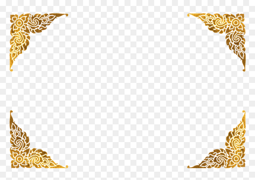 Thai Border, HD Png Download - gold corner png