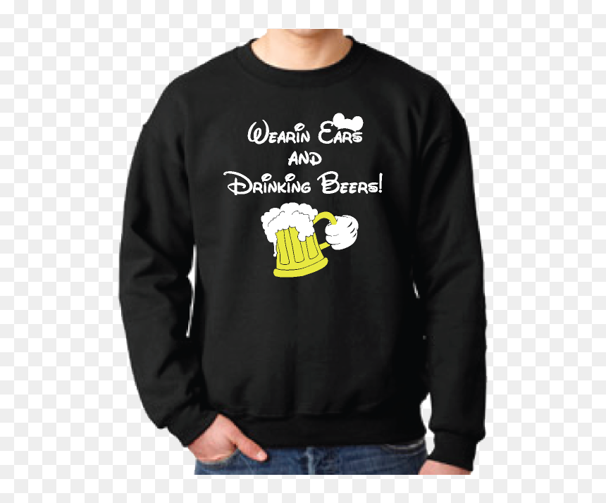 Wearing Ears And Drinking Beers, HD Png Download - mickey mouse hand png