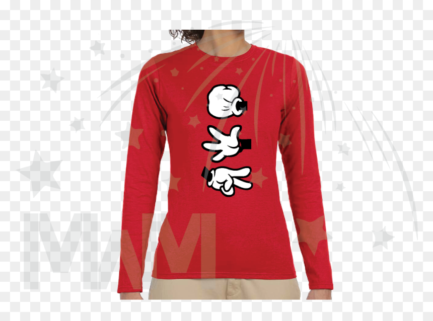 Mickey Christmas Shirt, HD Png Download - mickey mouse hand png