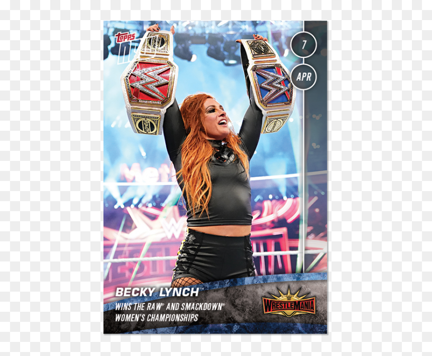 Becky Lynch With Both Titles, HD Png Download - heath slater png