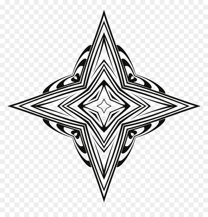 Art Deco Clipart, HD Png Download - hand drawn stars png