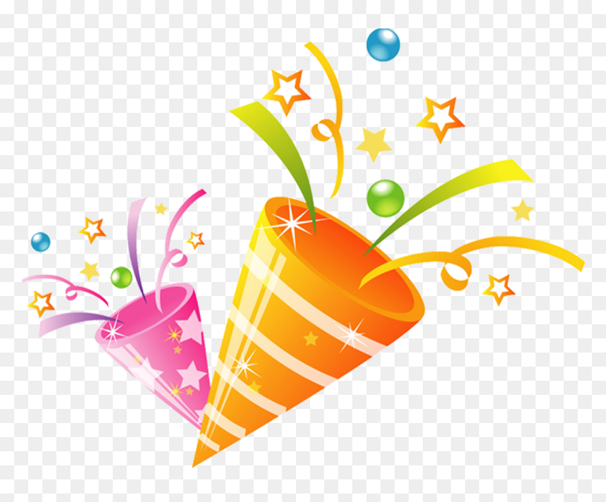 Clip Art Party Popper, HD Png Download - party poppers png