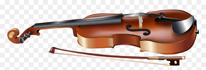 Violin With Bow Png Clipart - Violin Musical Instrument Png, Transparent Png - tambura png