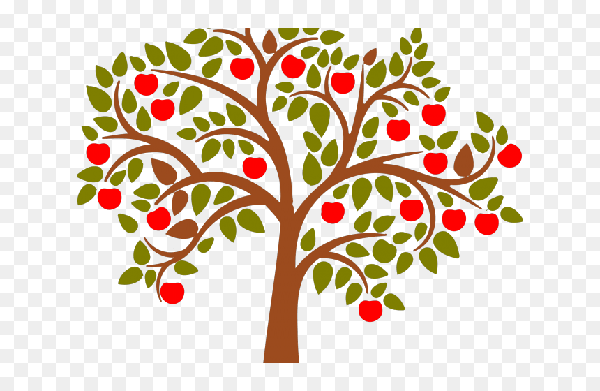 Transparent Onomatopoeia Clipart - Apple Tree Vector Png, Png Download - fruits png image