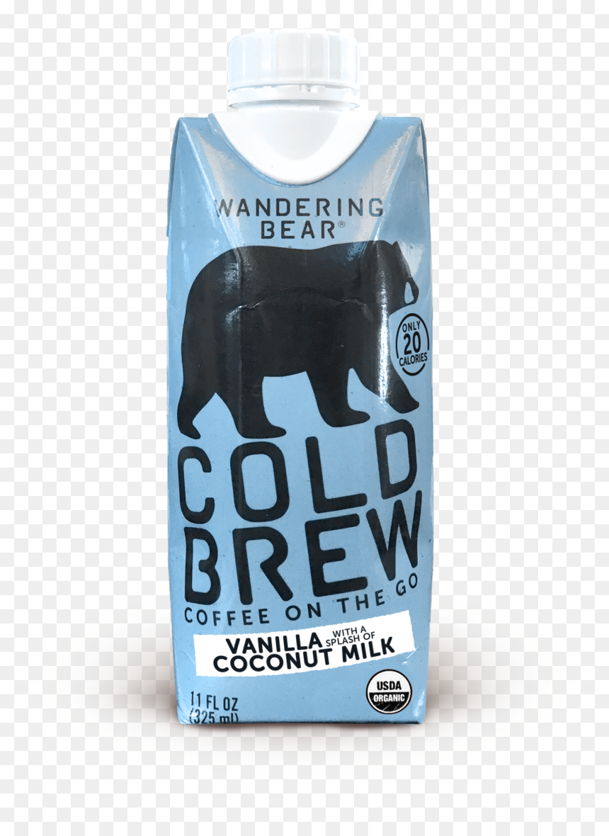 Wandering Bear Organic Cold Brew Coffee , Png Download - Water Bottle, Transparent Png - coffee splash png