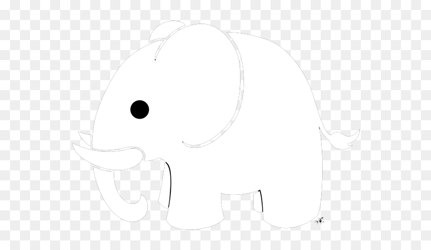 White Elephant Transparent Background - White Elephant Black Background, HD Png Download - elephant png image