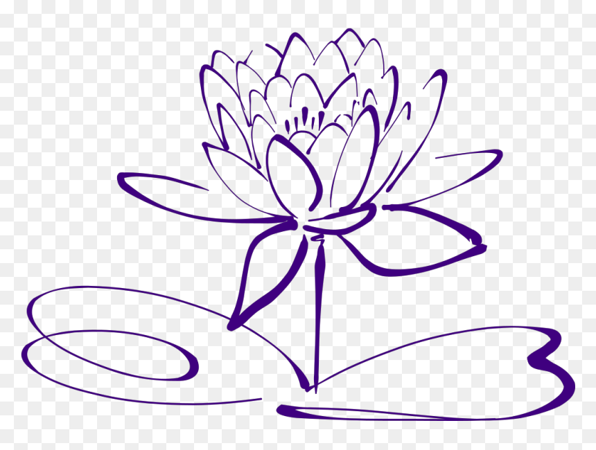 Purple Lotus Flower Clipart, HD Png Download - lotus clipart png