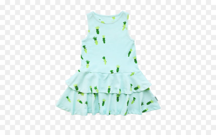 Wasabi Sky Blue Sleeveless Dress - Pattern, HD Png Download - kids dresses png