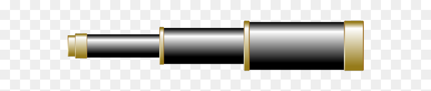 Vector Clip Art Of Black Spyglass With Brass Rings - Cylinder, HD Png Download - spyglass png