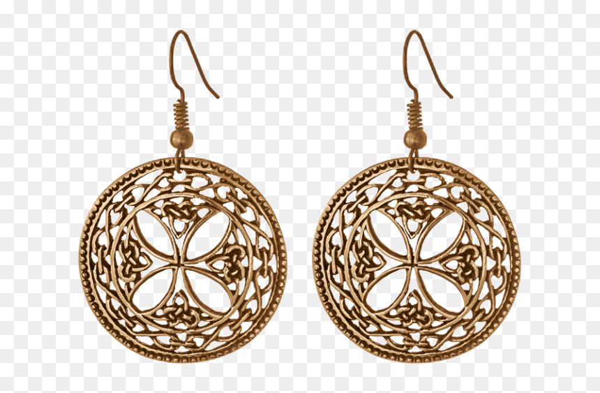 Celtic Cross Earrings - Earrings, HD Png Download - kerala jewellery models png