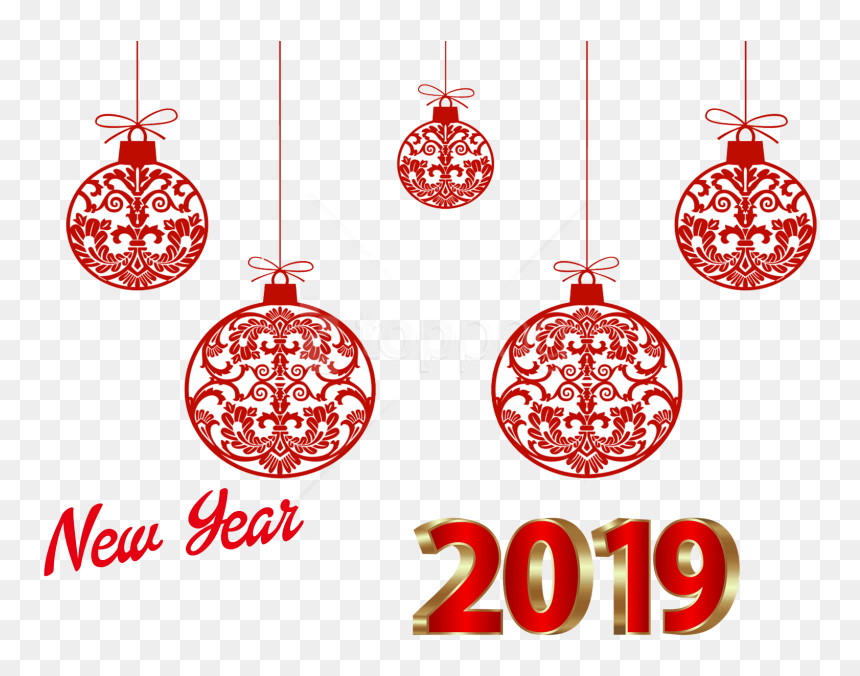 Free Png New Year 2019 Png Images Transparent - Transparent Background Christmas Ornaments Png, Png Download - new year background png