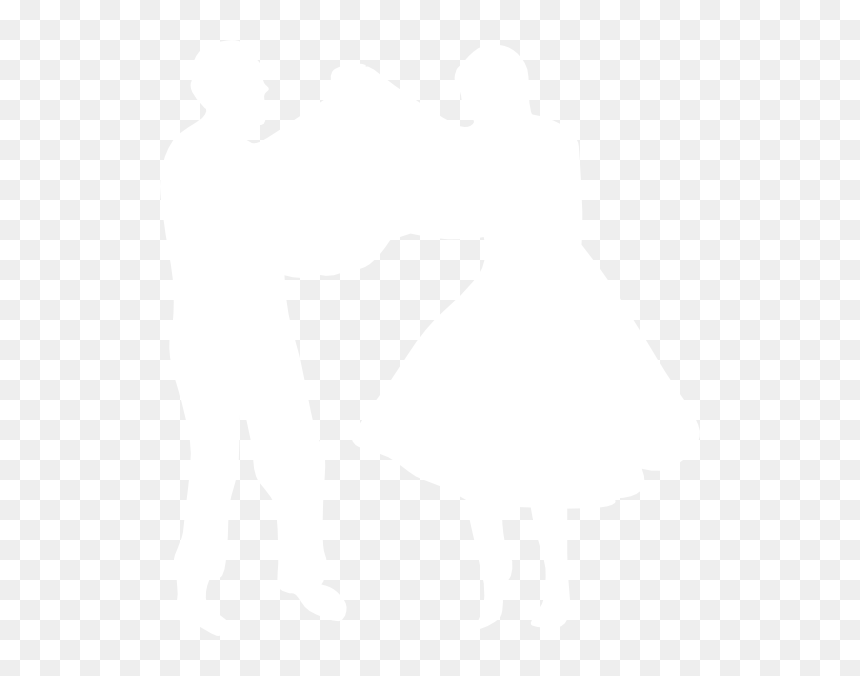 Dancing Couple Silhouette White Png, Transparent Png - couple images png