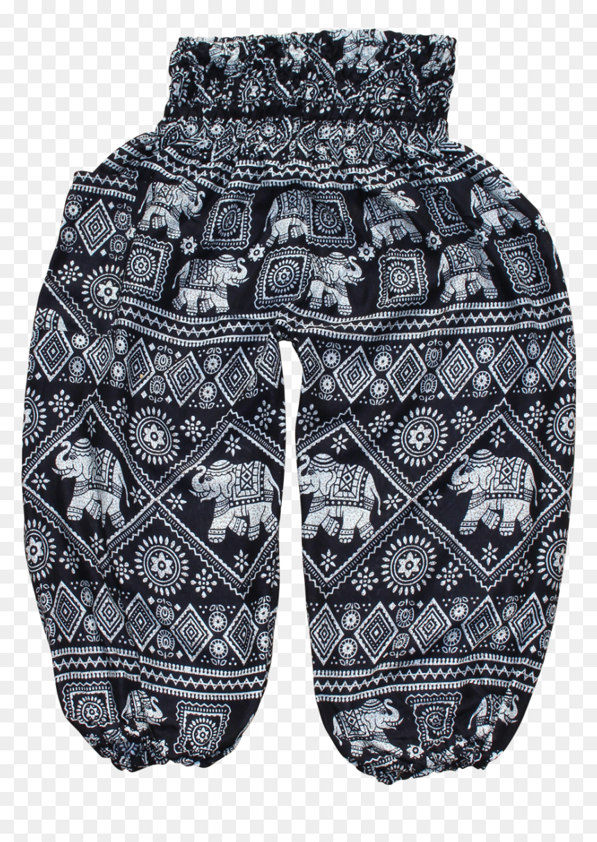 Black Elephant Kids Harem Pants Bohemian Island - One-piece Garment, HD Png Download - kids dresses png