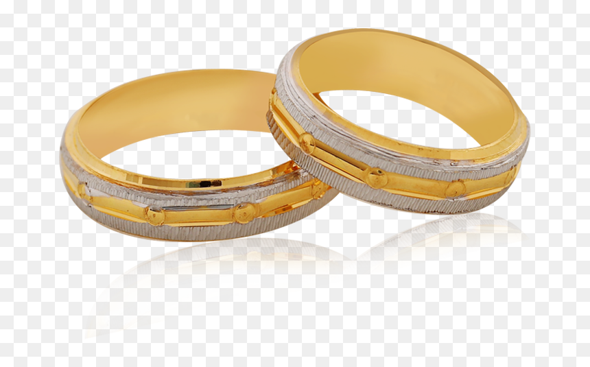 Trendy Dual Tone Couple Ring - Wedding Ring, HD Png Download - couple rings png