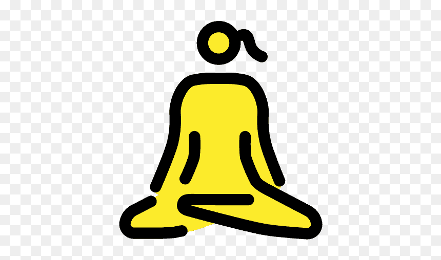 Woman In Lotus Position Emoji Clipart, HD Png Download - lotus clipart png