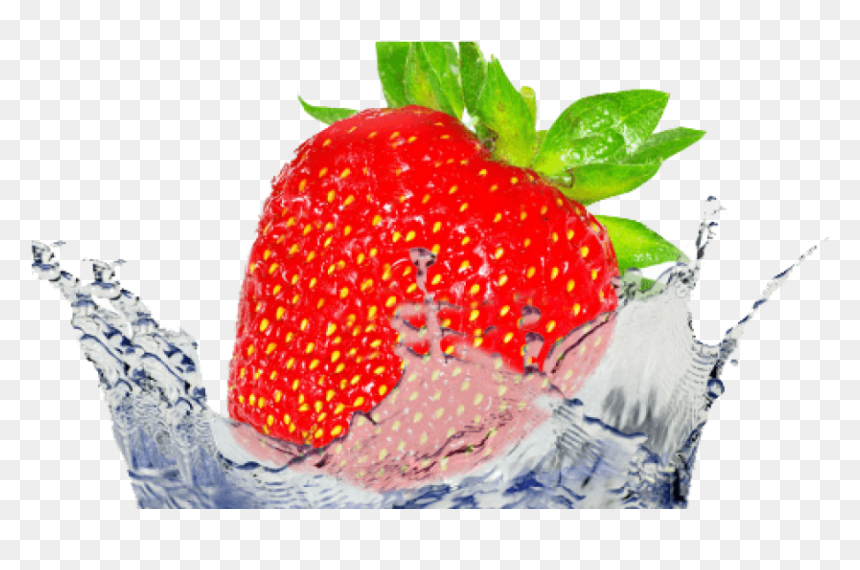 Splash Strawberry Png Free Download - Fruit Water Splsa Png, Transparent Png - strawberry png images
