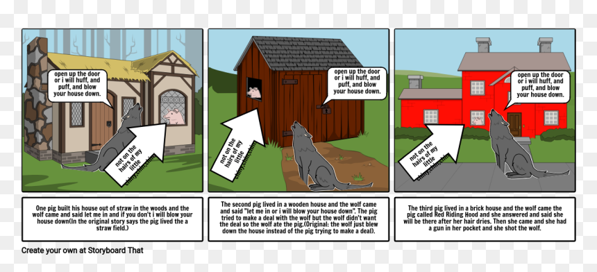 Three Little Pigs Wood House, HD Png Download - wooden house png