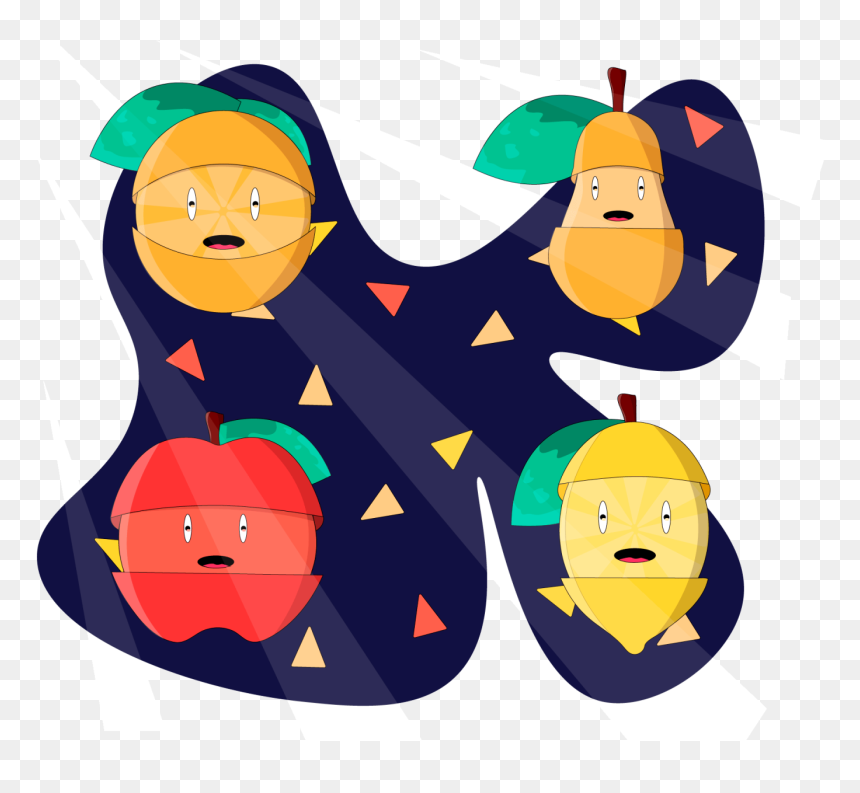 Fruits - Cartoon, HD Png Download - fruits png image