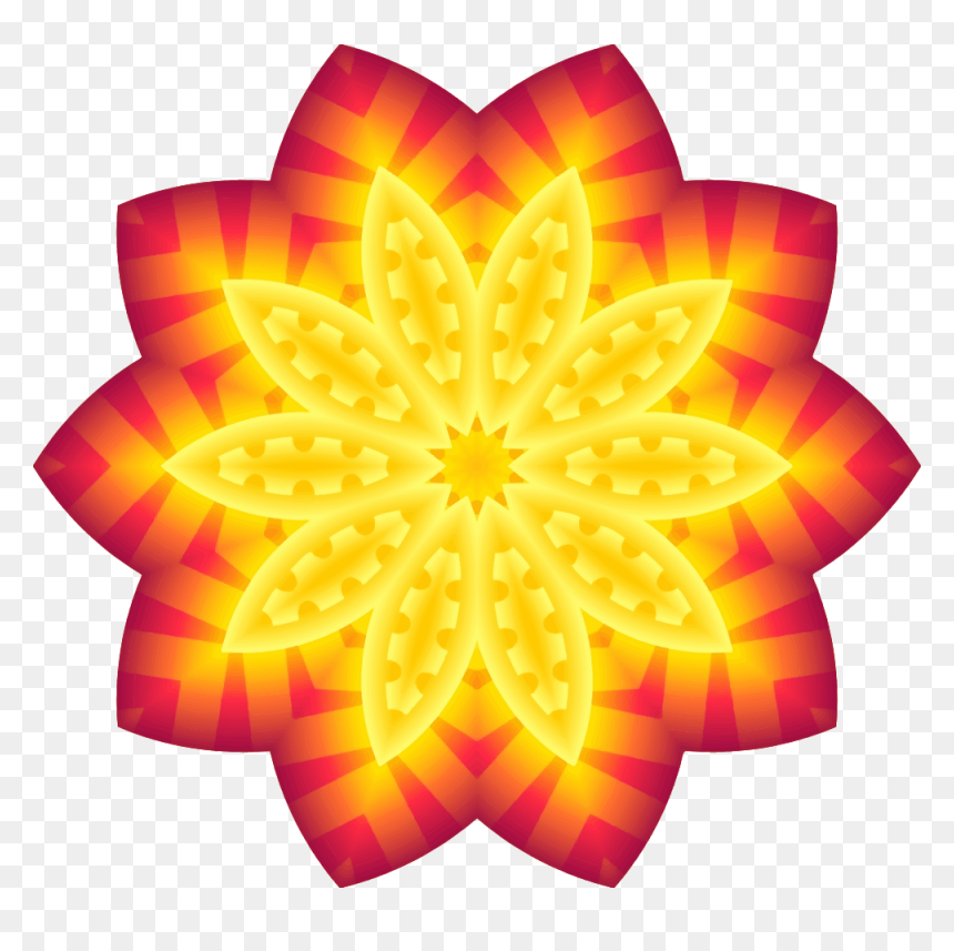 Symmetrical Flower Png, Transparent Png - abstract flower png