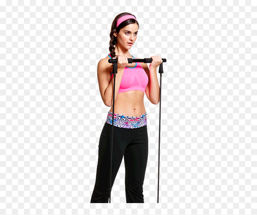 Bar With Resistance Bands, HD Png Download - aerobics png