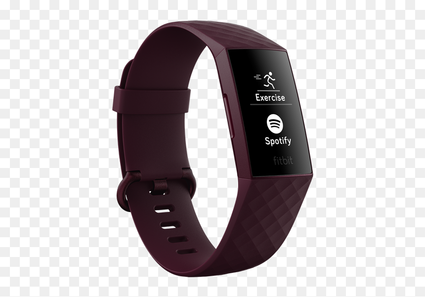 Fitbit Charge 4 Black, HD Png Download - available on spotify png