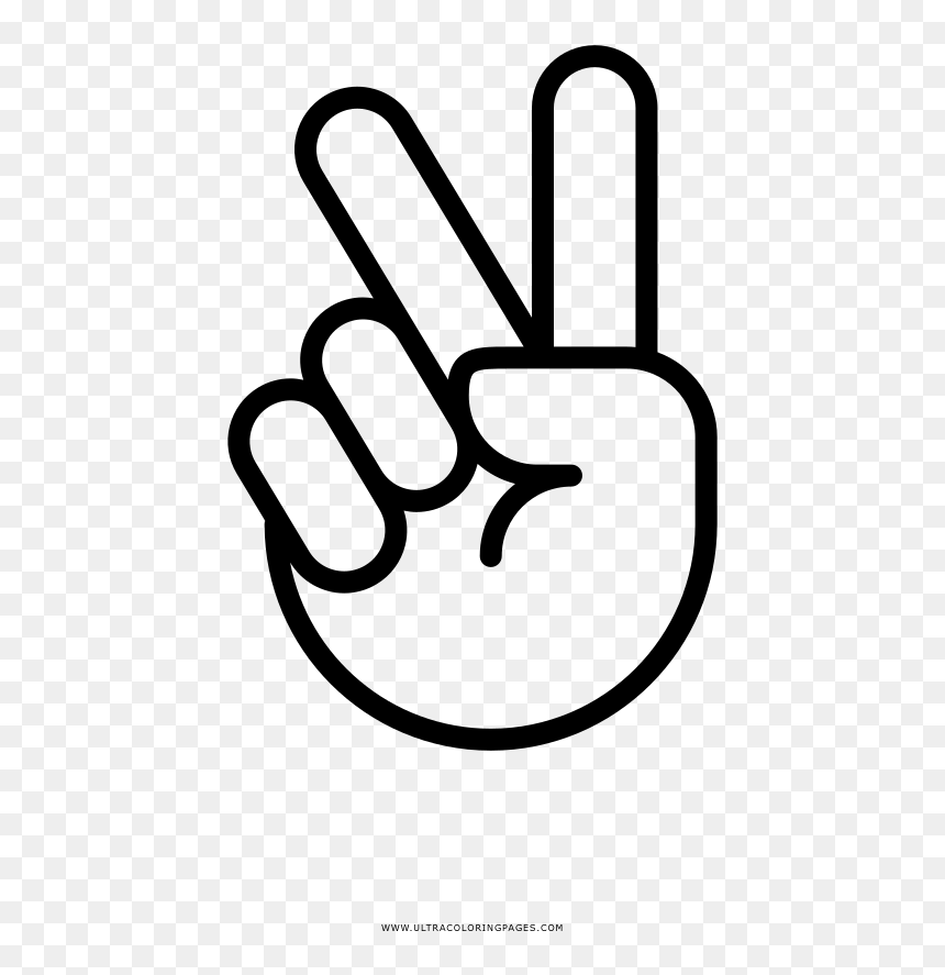 Victory Coloring Page - Victory Logo, HD Png Download - victory sign png