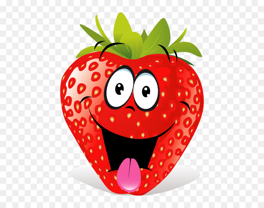 Cartoon Strawberry Svg Clip Arts - Cartoon Fruit Clipart, HD Png Download - strawberry png images