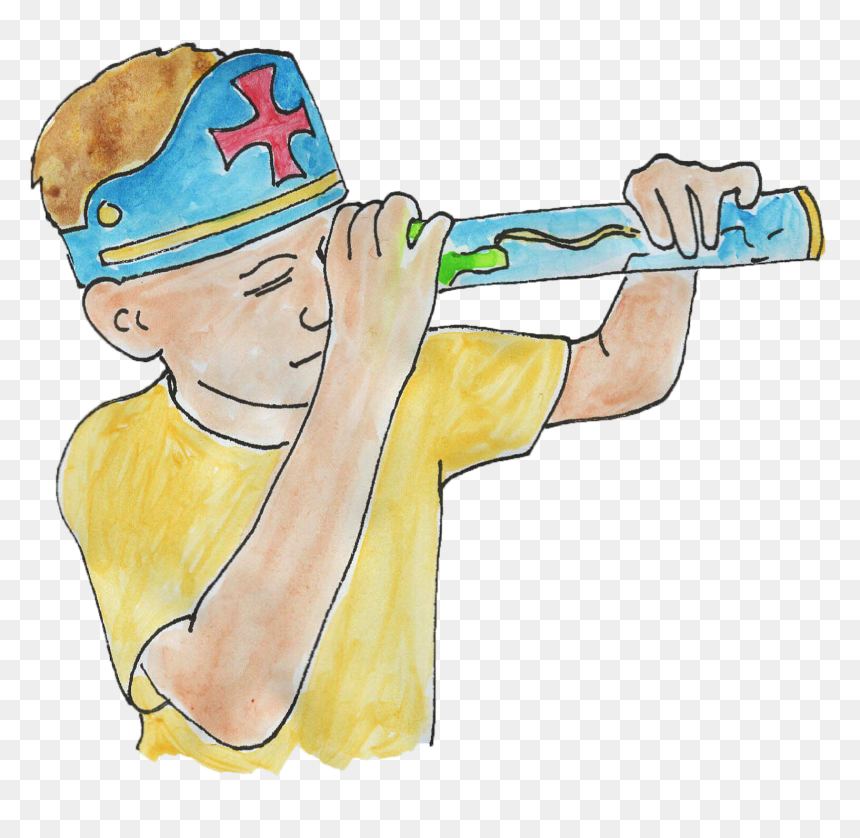 Child In A Christopher Columbus Themed Paper Hat And, HD Png Download - spyglass png