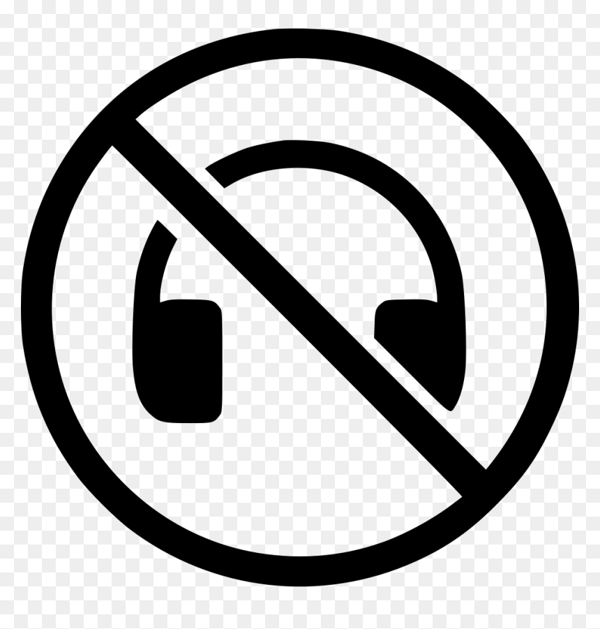Headphones Device Cancel Mute Volume - No Drink Icon, HD Png Download - mute icon png
