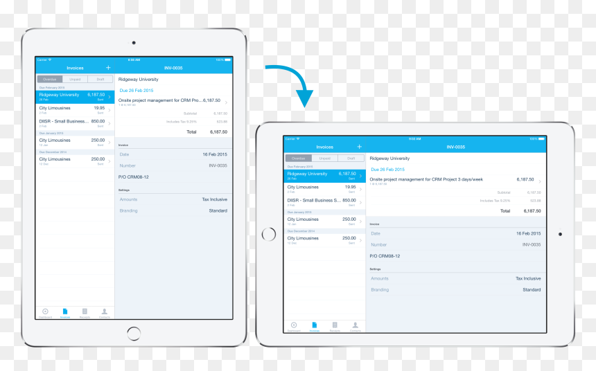 Xero On Ipad, HD Png Download - ipad hand png
