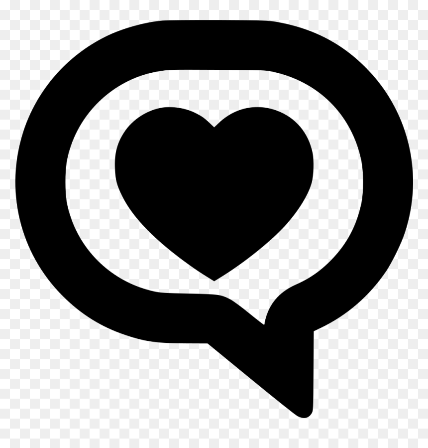 Clipart Heart Outline Talk Graphic Library Download - Love Comment Icon Png, Transparent Png - talk icon png