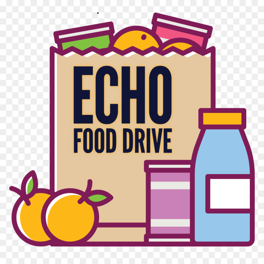 Echo Food Drive Logo V1 - Food, HD Png Download - echo png