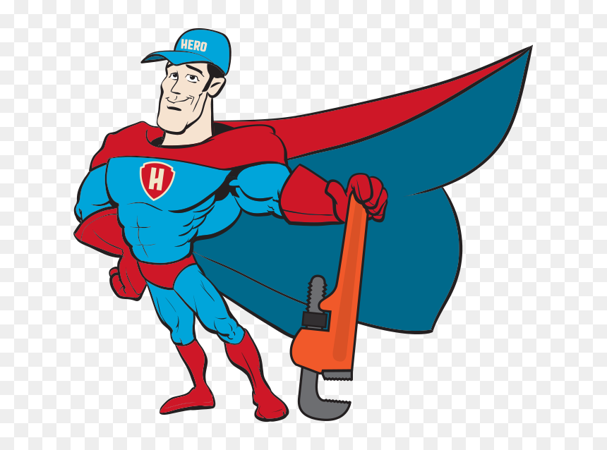 Svg Royalty Free Download Plumber Clipart Maintenance - Hero Plumbing And Heating, HD Png Download - plumber png