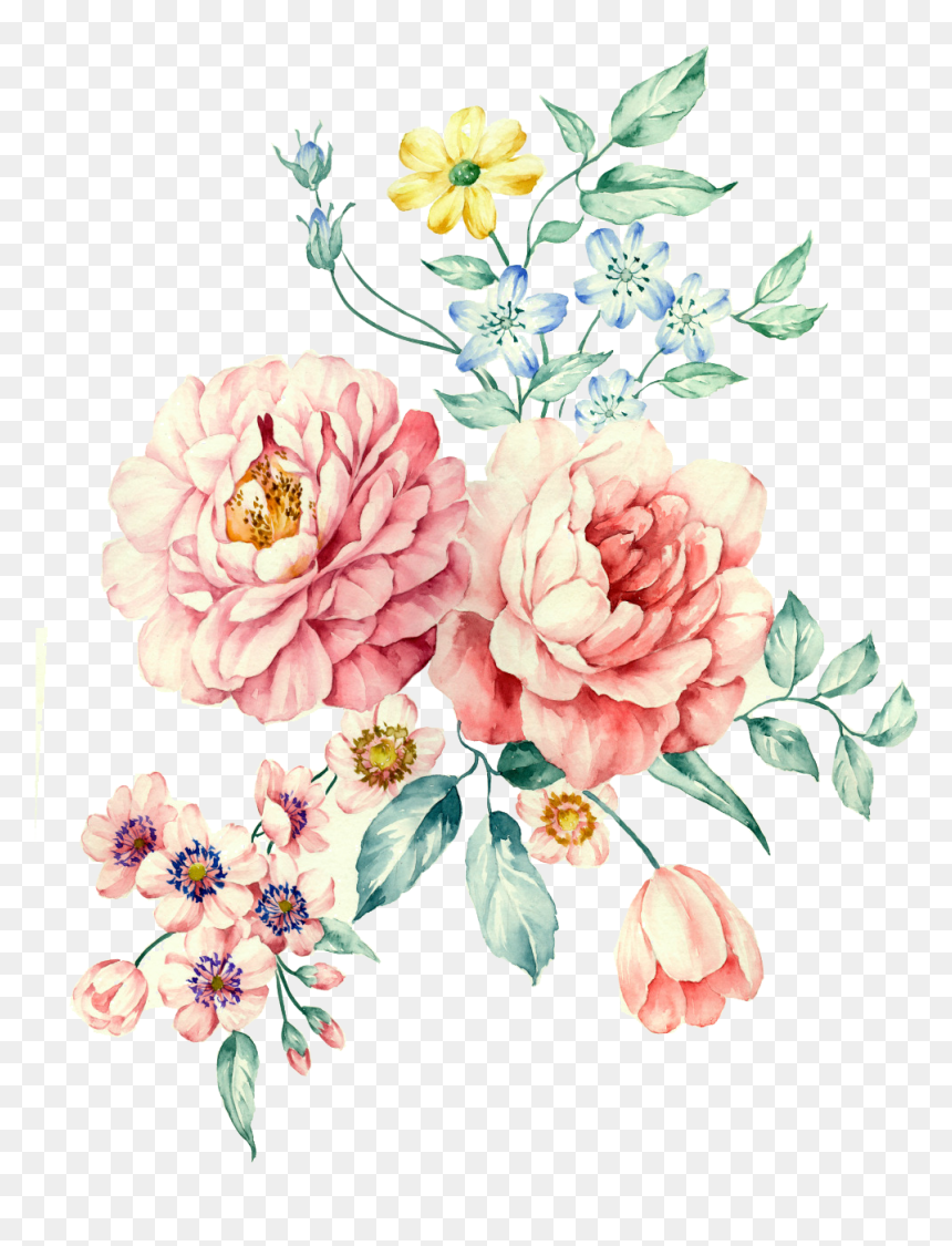 Moutan Peony Watercolor White Painting Hand-painted - Diy Furniture Decal Transfer, HD Png Download - watercolor peonies png