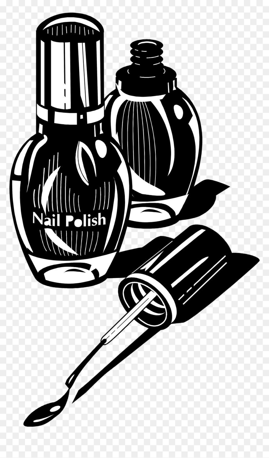 Pictures Of Fingernail Polish - Black And White Nail Background, HD Png Download - spa icon png