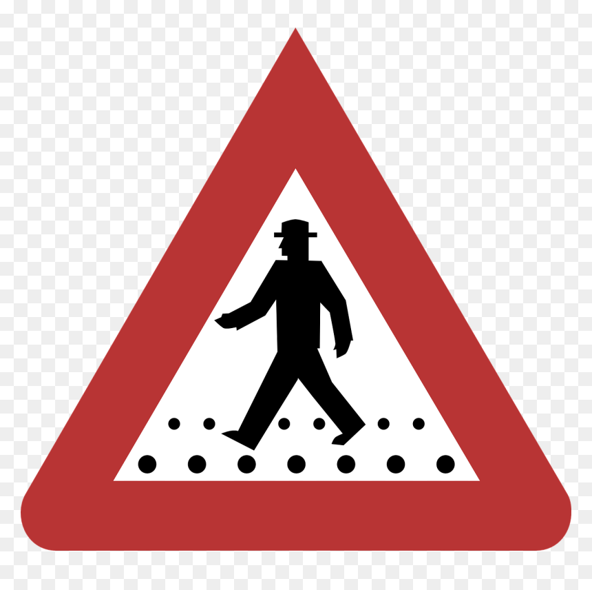 คน ป้าย, HD Png Download - pedestrian png